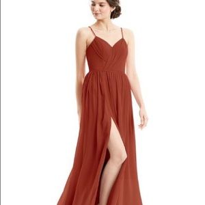 Azazie Cora red Bridesmaids dress size 4